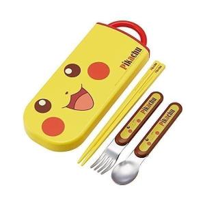 スケーター TACC2AG-A 子供用 抗菌 スライド トリオセット お弁当 箸 スプーン フォーク ポケモン ピカチュウ フェイス