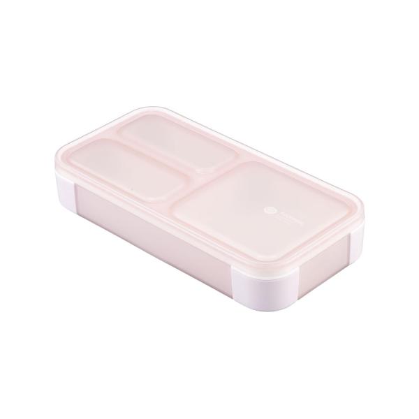 シービージャパン 薄型弁当箱 抗菌フードマン400ml ライトピンク 立てて運べる