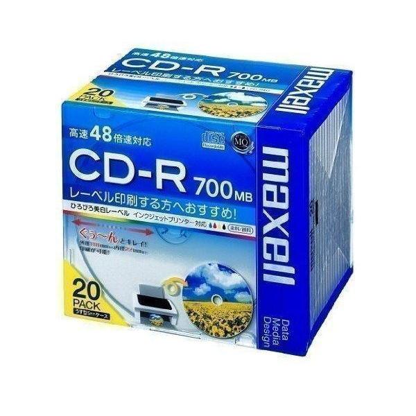 maxell Maxell48倍速対応 データ用CD-Rメディア CDR700S.WP.S1P20S...