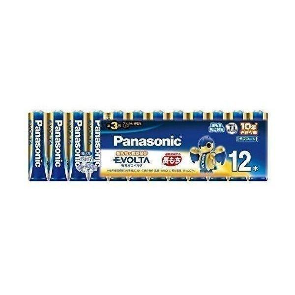 パナソニック アルカリ乾電池 エボルタ 単3形 LR6EJ／12SW(12本入) 送料無料