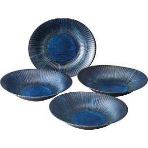 古窯群青 カレー皿4枚セット 490703の商品画像