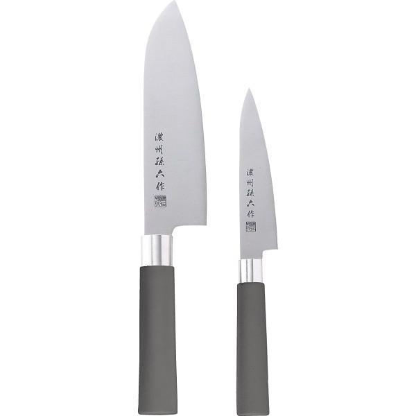 ギフト 濃州孫六作 料理包丁2本セット（和式黒柄） 35C