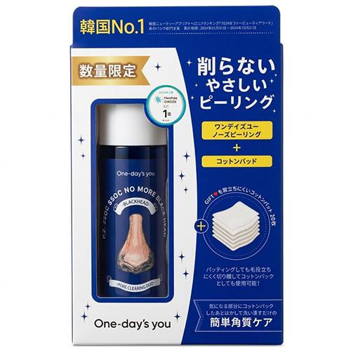 ワンデイズユー ノーモアブラックヘッド ノーズピーリング コットン付き セット 100ml＋コットン...