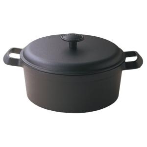 岩鋳 Iwachu ファミリーシチューパン21 黒焼付 内径20.5cm 21629 - 最