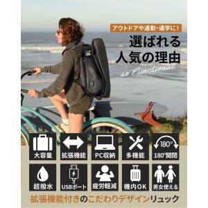 リュックサック メンズ 大容量 防水 リュック...の詳細画像2