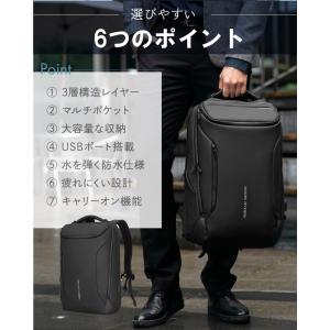 ビジネスリュック 大容量 メンズ 通勤 30L...の詳細画像4