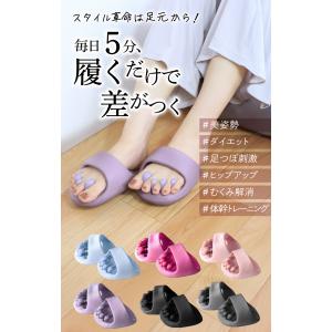 ダイエット スリッパ 5本指 体幹 ツボスリッ...の詳細画像1