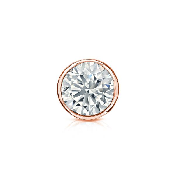 【並行輸入品】Diamond Wish 14k Rose Gold Round SINGLE STU...