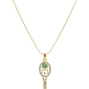 並行輸入品】テニスラケット ペンダントネックレス 18Kゴールド テニス