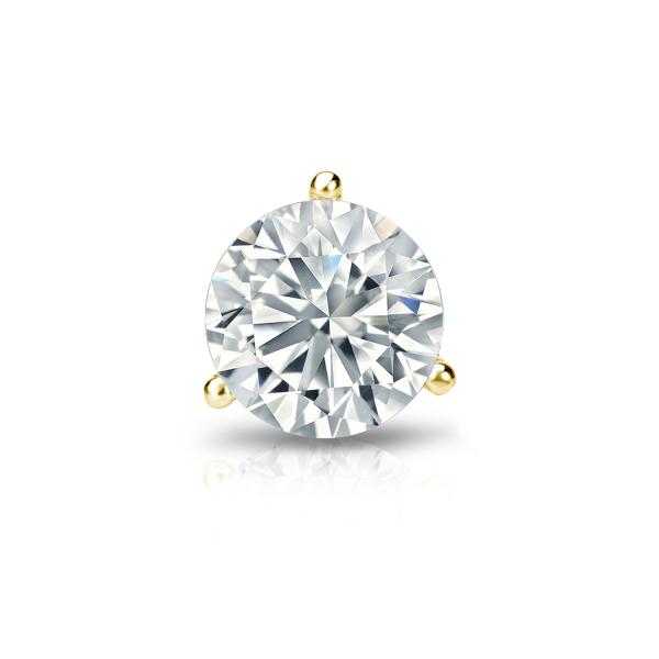 【並行輸入品】18 Kホワイトゴールド3 prong Martiniダイヤモンドシングルスタッドイヤ...