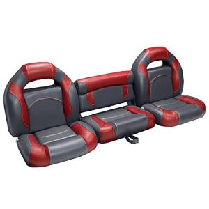 【並行輸入品】DeckMate〓 68インチ バスボートシート (チャコール&レッド) DeckMate〓 68