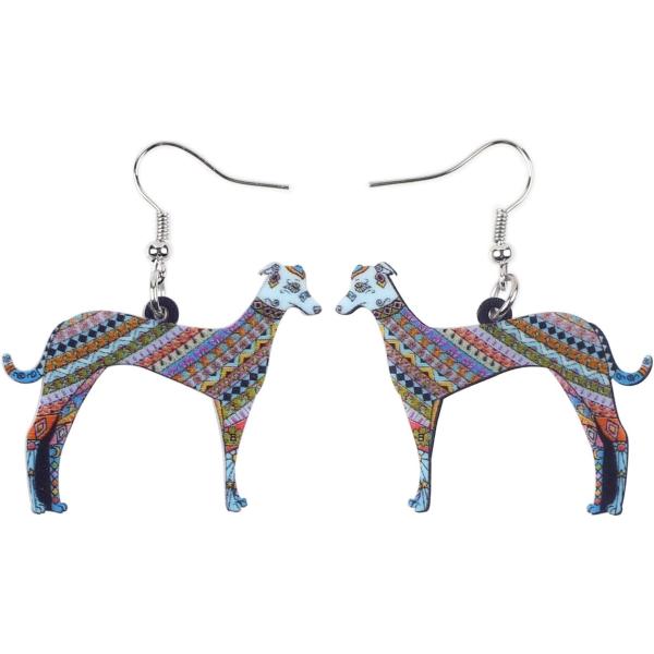 【並行輸入品】bonsnyアクリルドロップグレイハウンド犬ペットイヤリング面白いデザインLovely...