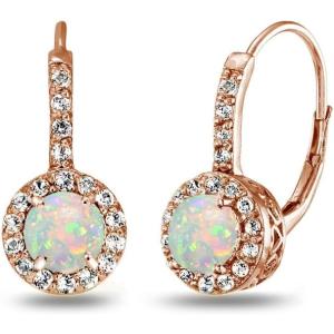 【並行輸入品】ローズゴールドフラッシュスターリングシルバー 本物/人工/模造宝石&amp;ホワイトトパーズ ...