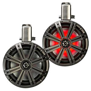 【並行輸入品】KICKER KMTC8 8インチロードマリンウェイクタワーエンクロージャ 45KM84Lスピーカー付き ブラックエンクロージ