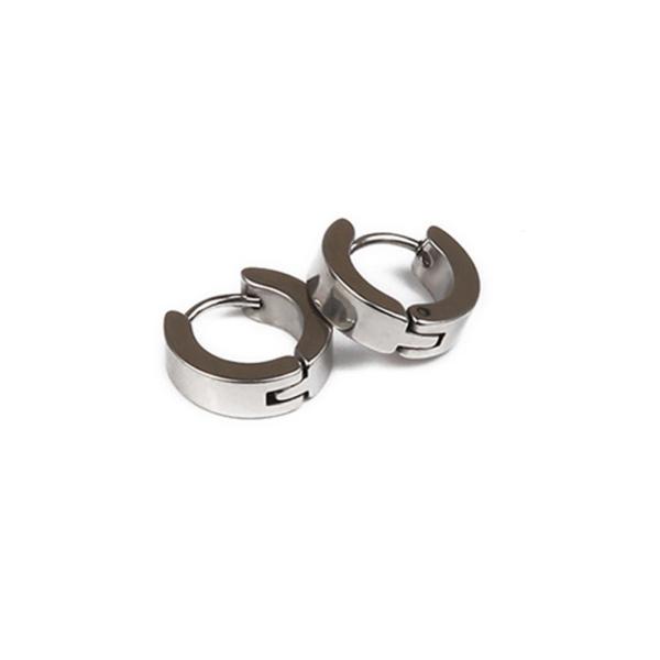 【並行輸入品】チタンスチールスタッドイヤリング メンズ/レディース フープピアス Titanium ...