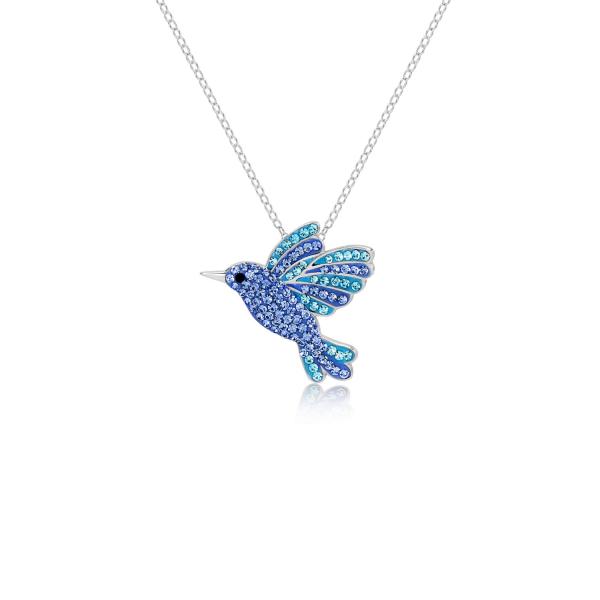 【並行輸入品】BLING BIJOUX フライングハチドリ クリスタルペンダントネックレス 錆びない...
