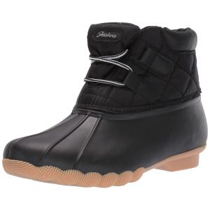 【並行輸入品】Skechers レディース Hampshire Ridge Mid キルトレースアップダックブーツ 防水アウトソールレイン付き,