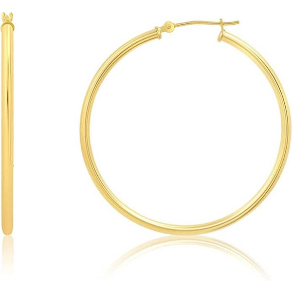【並行輸入品】Silver Smile 14kt イエローゴールドフィルド エンドレスフープイヤリン...