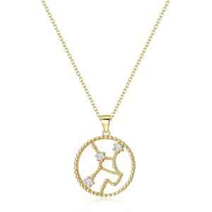 【並行輸入品】[エバーフェイス]EVER FAITH ネックレス レディース 925 スターリングシルバー キュービックジルコニア サークル 12星座