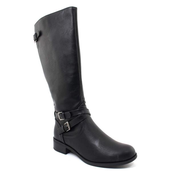 【並行輸入品】Soda Women's Riding Boot Black Syntheticboo...