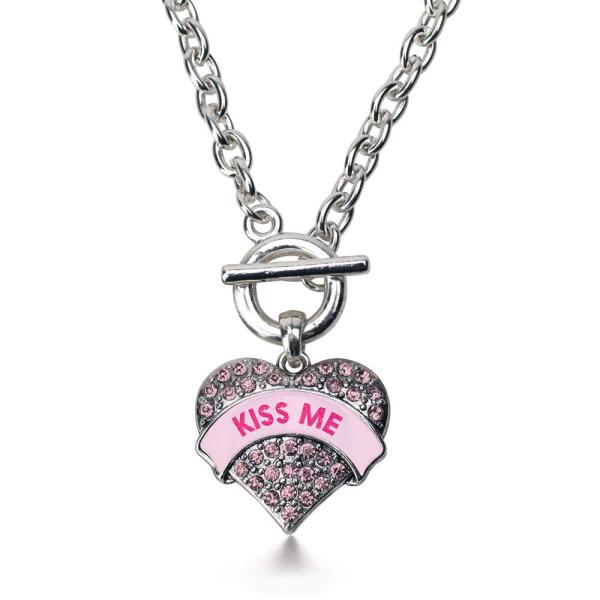 【並行輸入品】Inspired Silver   シルバーパヴェハートチャーム 18インチ ネックレ...