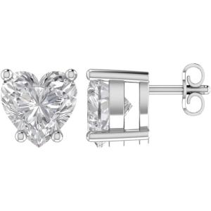 【並行輸入品】ソリッドスターリングシルバー 5mm ハート型天然0.9カラット ホワイトトパーズ ス...