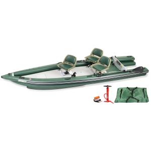 【並行輸入品】Sea Eagle FSK16 FishSkiff〓16 インフレータブル フレームレス フィッシングボート 3人用 スイベルシー