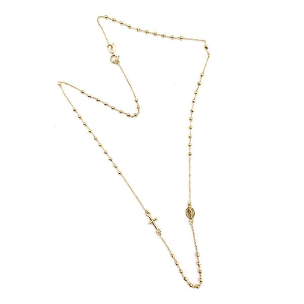 【並行輸入品】Gold 18K Rosary Style Necklace