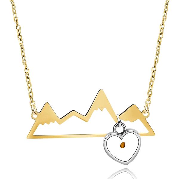 【並行輸入品】Uloveido ステンレススチールビッグマウンテンマスタードシードペンダントネックレ...