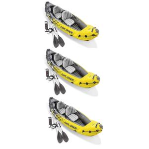 【並行輸入品】 INTEX Explorer Kayak 2 Person Portable Set w/Paddles & Pump, 3 P