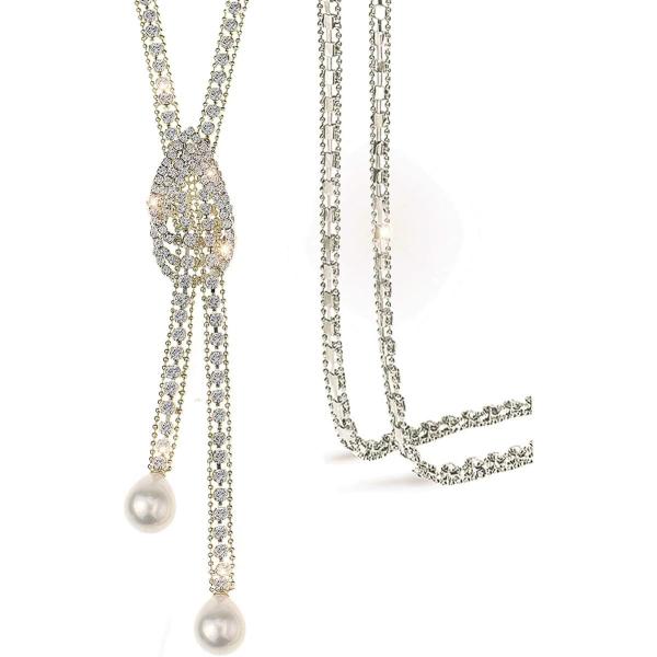 【並行輸入品】Suyi トレンディクリスタルロングネックレス オールマッチスタイル 輝く服 セーター...