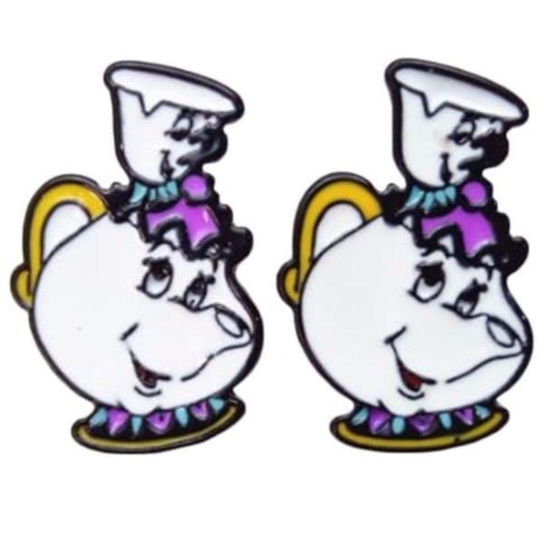 【並行輸入品】Beauty &amp; The Beast Tea Pot Tea Cup Metal En...