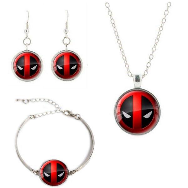 【並行輸入品】Dead Pool Logo Glass Domed Pendant Necklace...