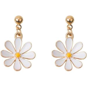 【並行輸入品】デイジーフラワースタッドピアス かわいい菊ダングルイヤリング 小さなひまわりのドロップ...