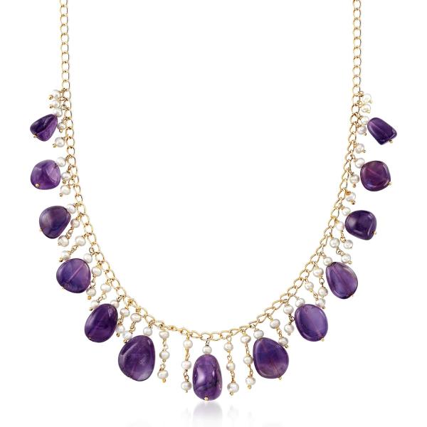 【並行輸入品】[Ross-Simons] レデイーズ 培養真珠と100.00 ct。 T.W.スター...