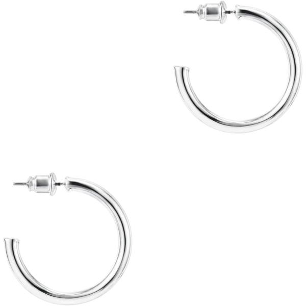 【並行輸入品】PAVOI 14Kゴールドメッキ フープピアス レディース 厚さ2mm インフィニティ...