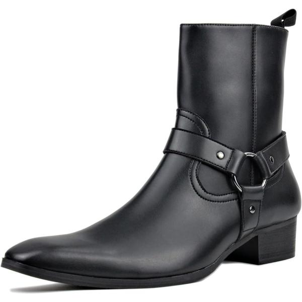 【並行輸入品】[COWSDELLA] フォーマル カジュアル ブーツ メンズ ドレスシューズ ジッパ...