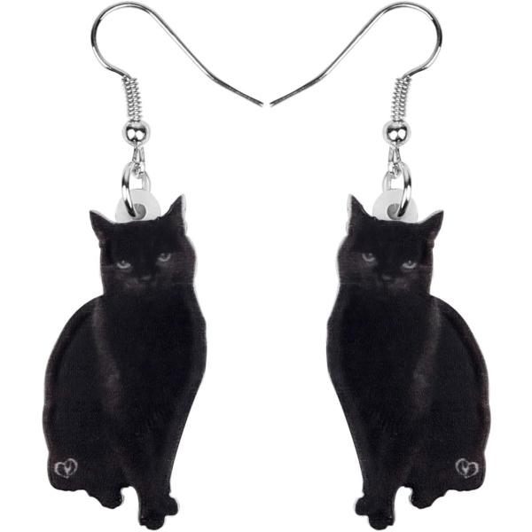 【並行輸入品】Bonsny Drop Dangle Sweet Black Cats Earring...