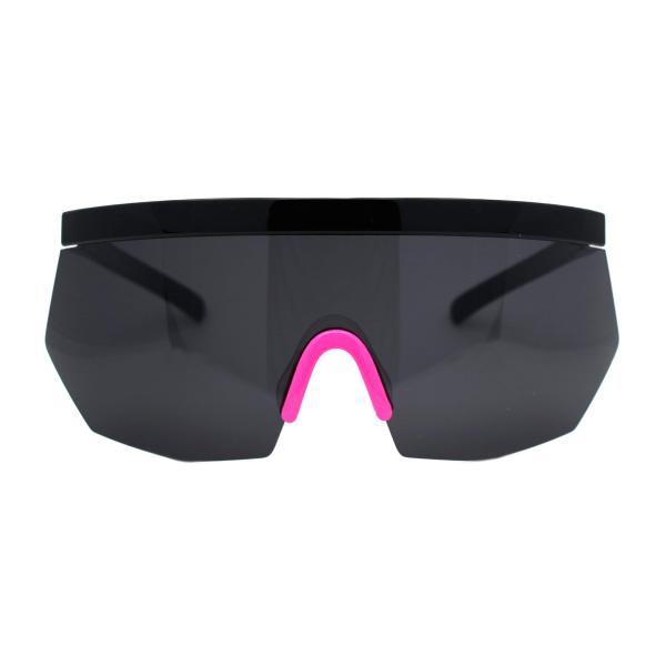 【並行輸入品】Half Rim Goggle Style Sunglasses Oversized ...