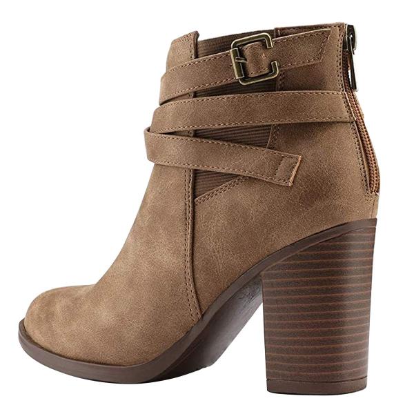 YDN Women Comfort Chunky Heel Ankle Boots Chelsea ...