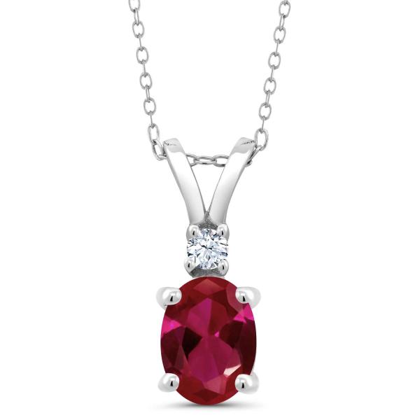 【並行輸入品】Gem Stone King 925 Sterling Silver Red Crea...