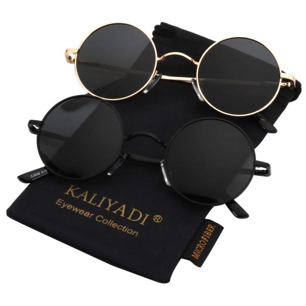 KALIYADI Round Polarized Sunglasses for Men Women ...