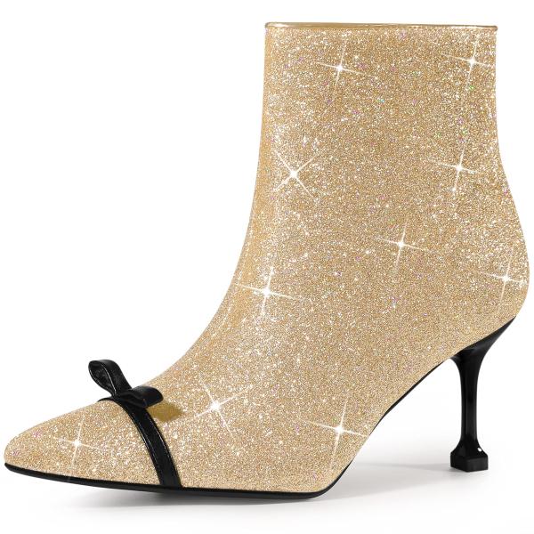 【並行輸入品】Allegra K Women's Glitter Pointed Toe Stile...
