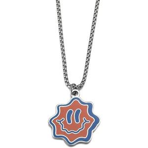 【並行輸入品】CSIYANJRY99 Smile Face Necklace Silver Plat...
