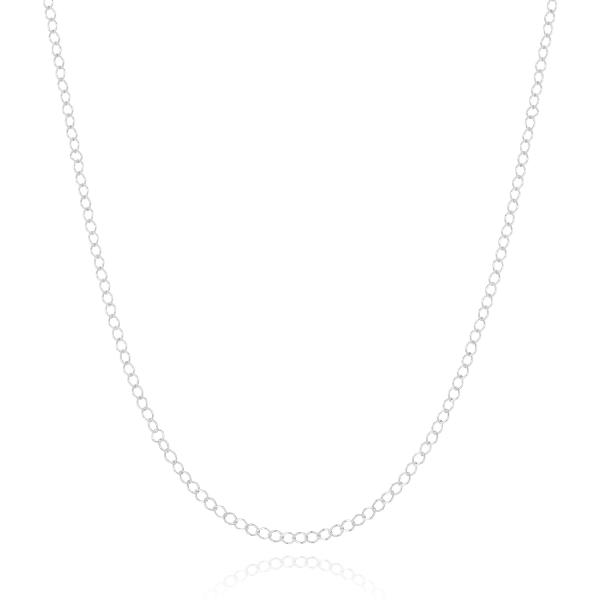 【並行輸入品】Ariana Lucci 14Kホワイトゴールドフィルド 薄いイタリアケーブルチェーン...