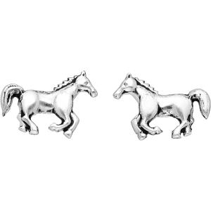 【並行輸入品】KIWI DAISY 低刺激性 スターリングシルバー 馬 スタッドピアス (ニッケルフ...