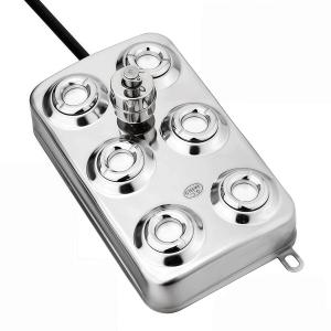 【並行輸入品】High Eagle 6ヘッド超音波ミストメーカー 霧霧 霧霧 空気加湿器 304ステンレススチール 風光明媚な農業用変圧器付き