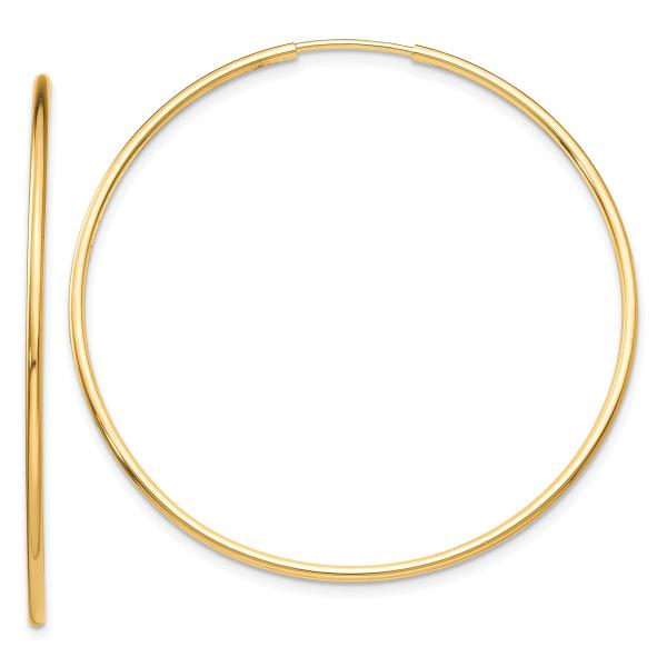 Avariah 10k Yellow Gold Polished Endless Tube Hoop...