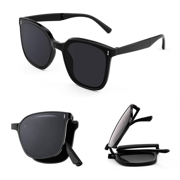【並行輸入品】FEISEDY Square Folding Sunglasses Women Men...