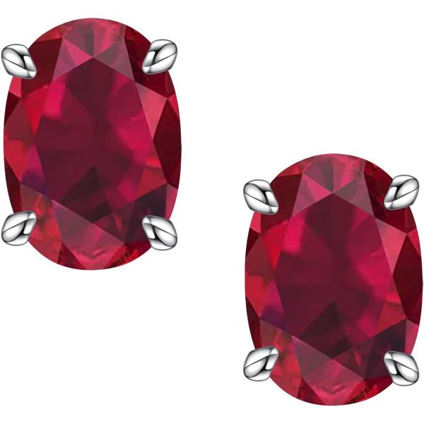 【並行輸入品】誕生石イヤリング レディース ママ 18Kホワイトゴールドメッキ S925スターリング...